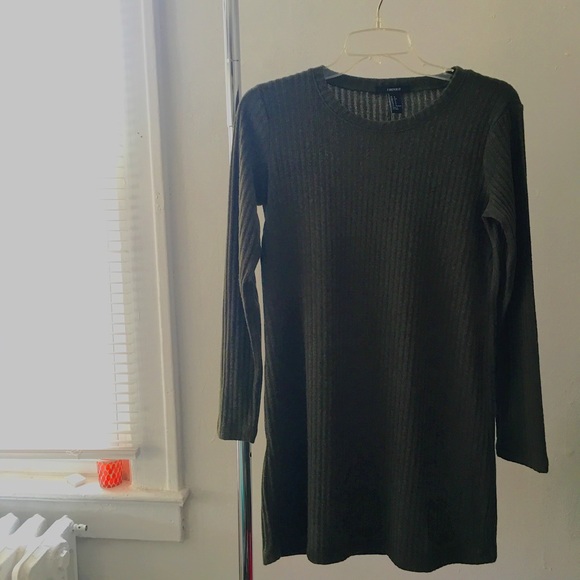 Green ribbed dress - Picture 1 of 1